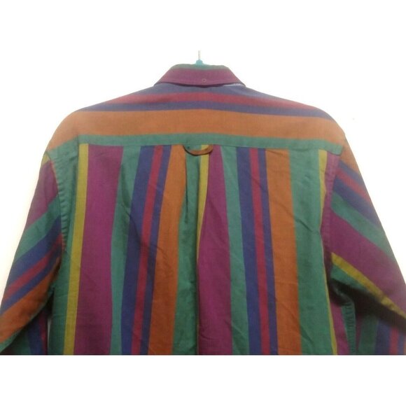 Oscar De La Renta Shirt Mens Size Medium Multicolor Striped Button Down - Picture 4 of 9